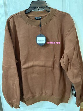 White Fox All A Blur Oversized Sweatshirt Auburn Size M/L